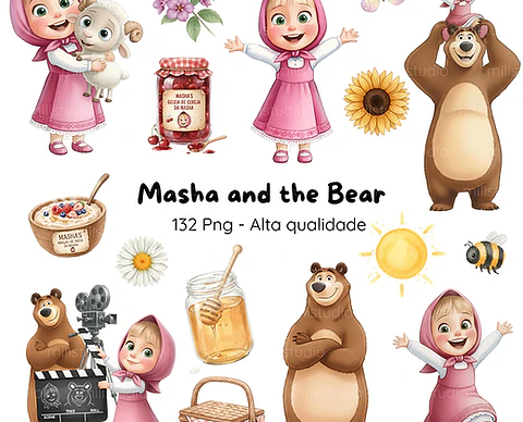 Kit Digital Masha e o Urso