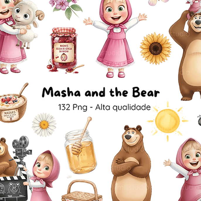 Kit Digital Masha e o Urso 1