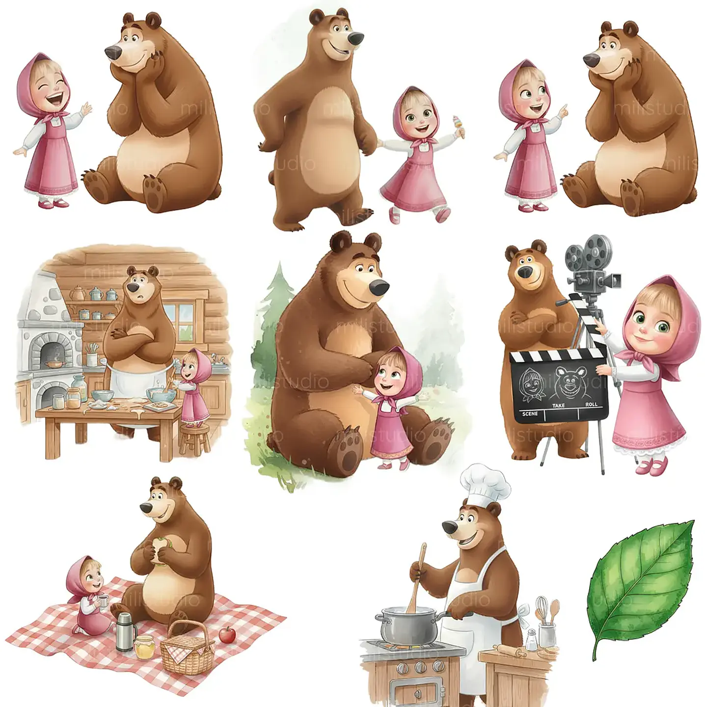 Kit Digital Masha e o Urso 2