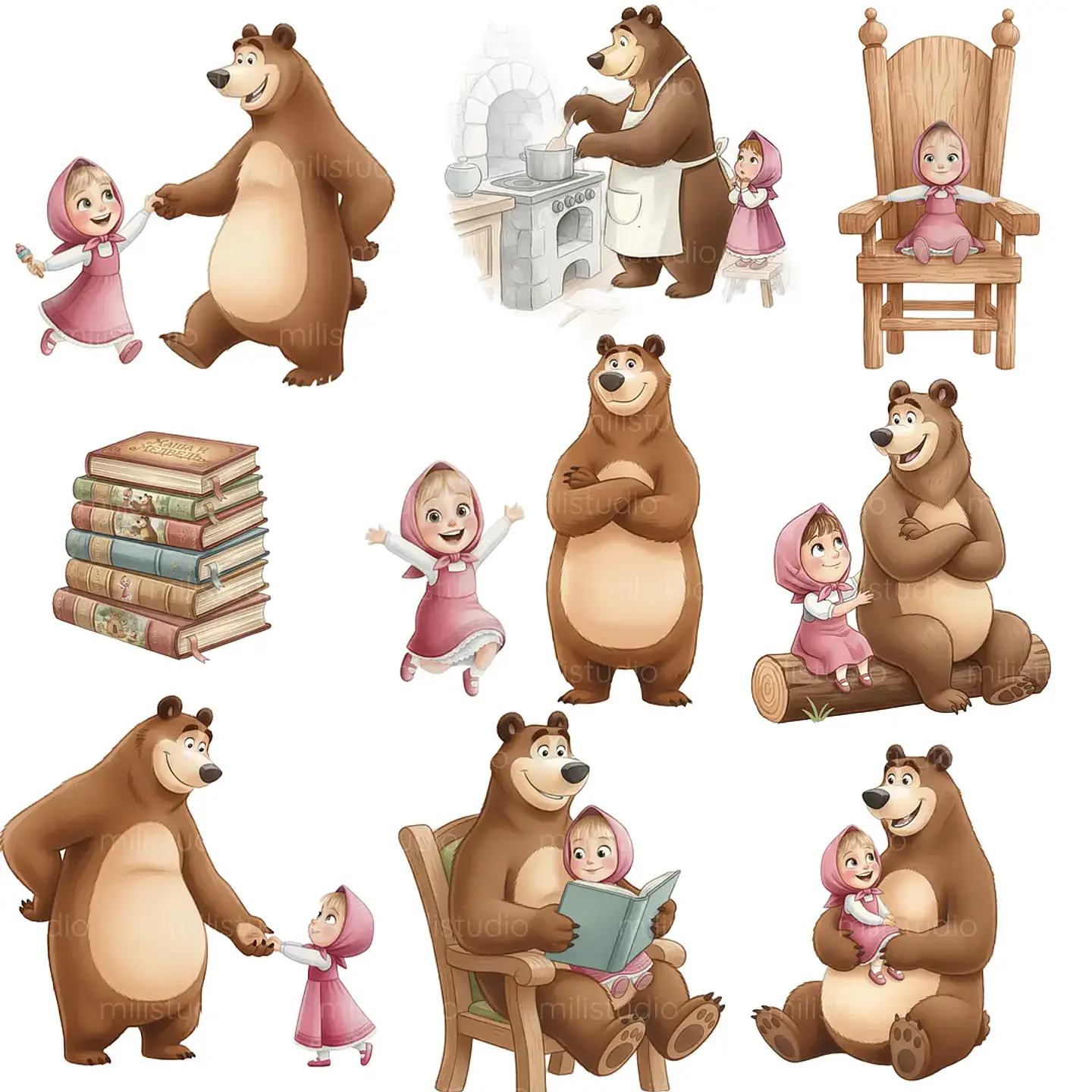 Kit Digital Masha e o Urso 4