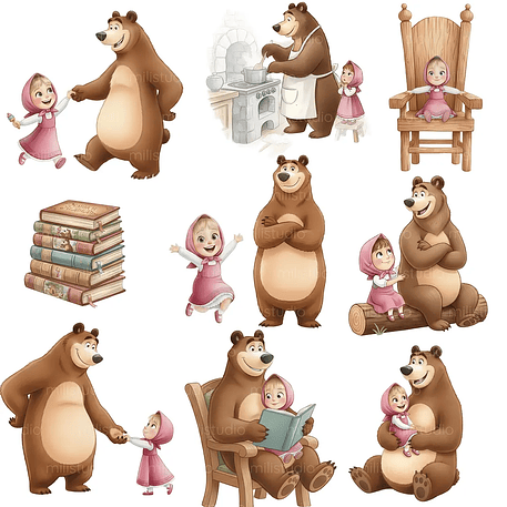 Kit Digital Masha e o Urso 4