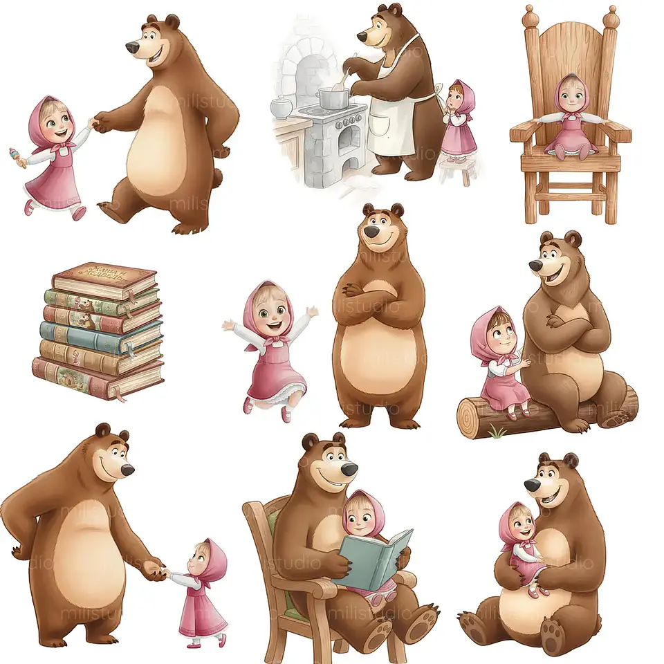 Kit Digital Masha e o Urso 4
