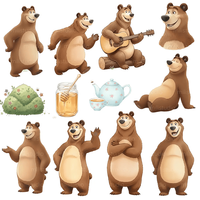 Kit Digital Masha e o Urso 7