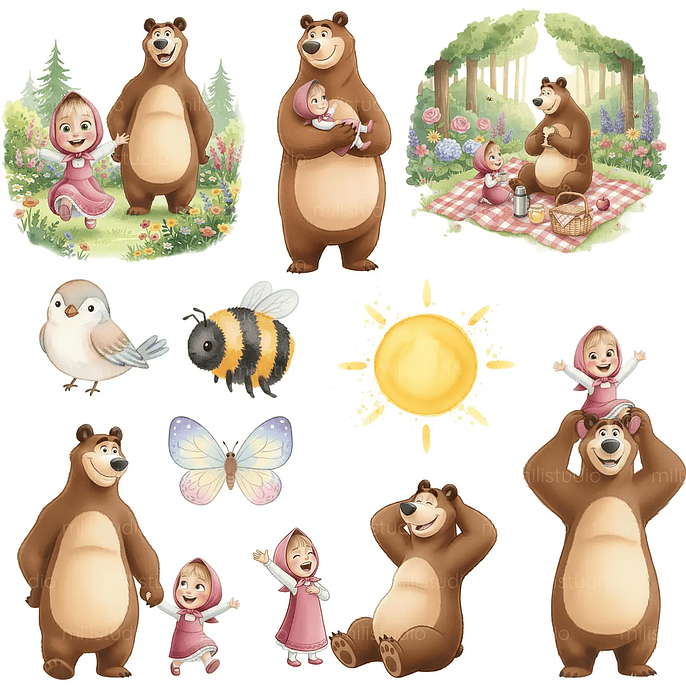 Kit Digital Masha e o Urso 10