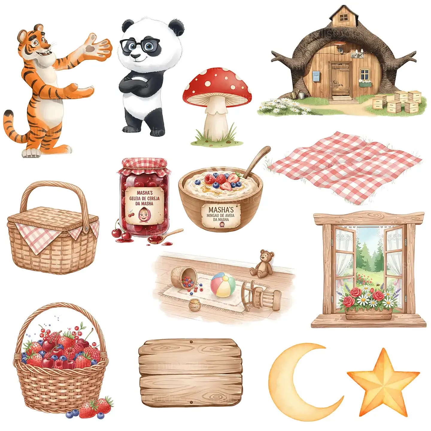 Kit Digital Masha e o Urso 11