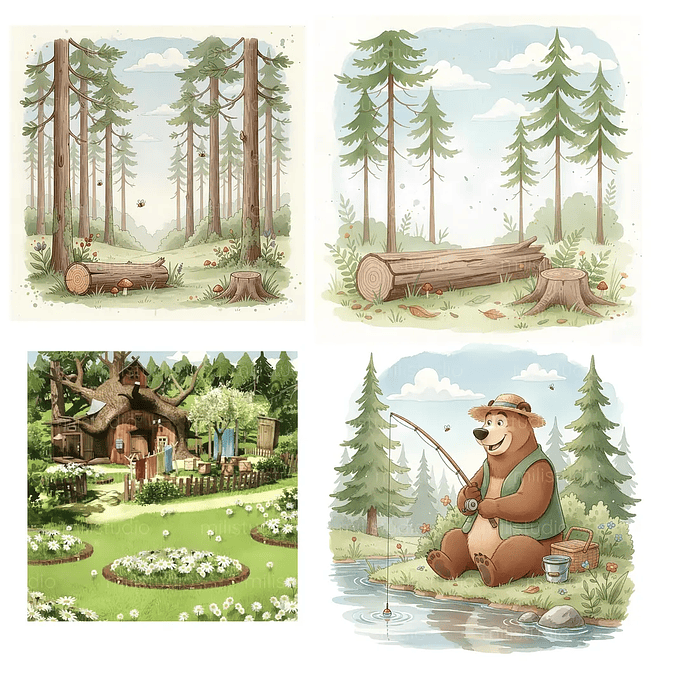 Kit Digital Masha e o Urso 12