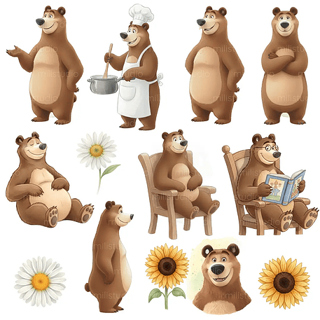 Kit Digital Masha e o Urso 13