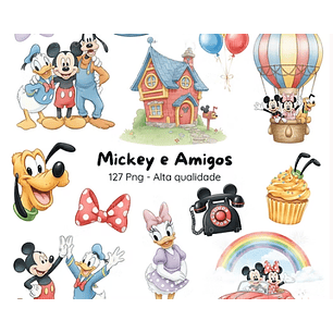 Kit Digital Mickey e Amigos