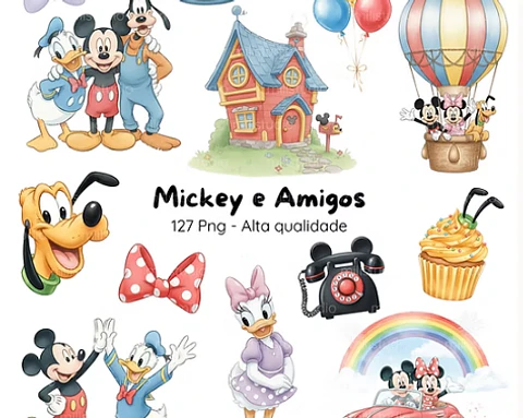 Kit Digital Mickey e Amigos