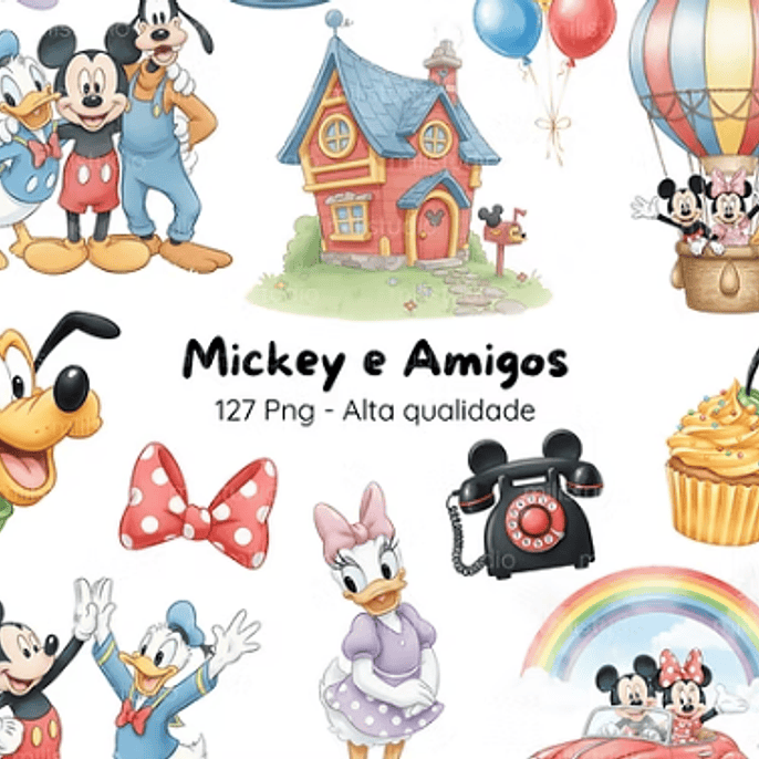Kit Digital Mickey e Amigos 1