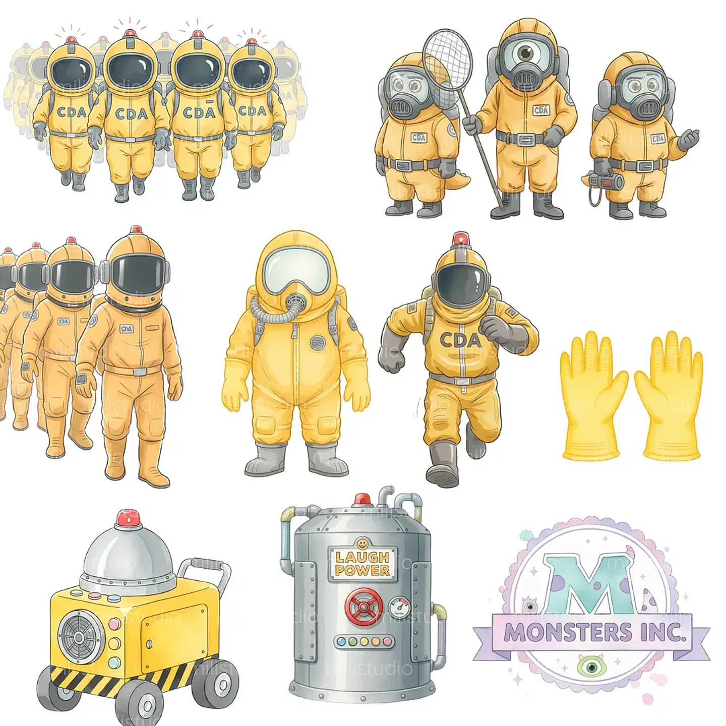 Kit Digital Monstros S.A Aquarela 8