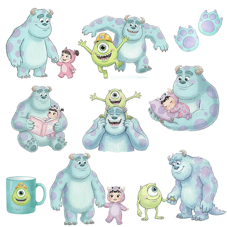 Kit Digital Monstros S.A Aquarela 11