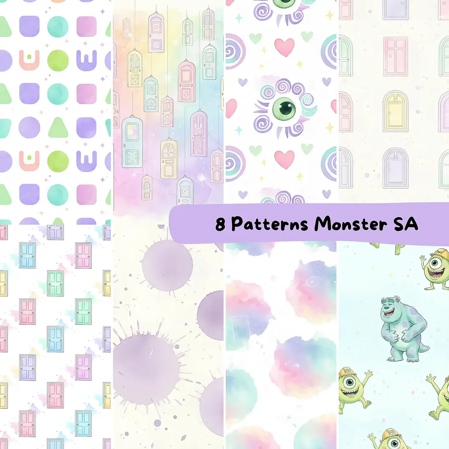 Kit Digital Monstros S.A Aquarela 15