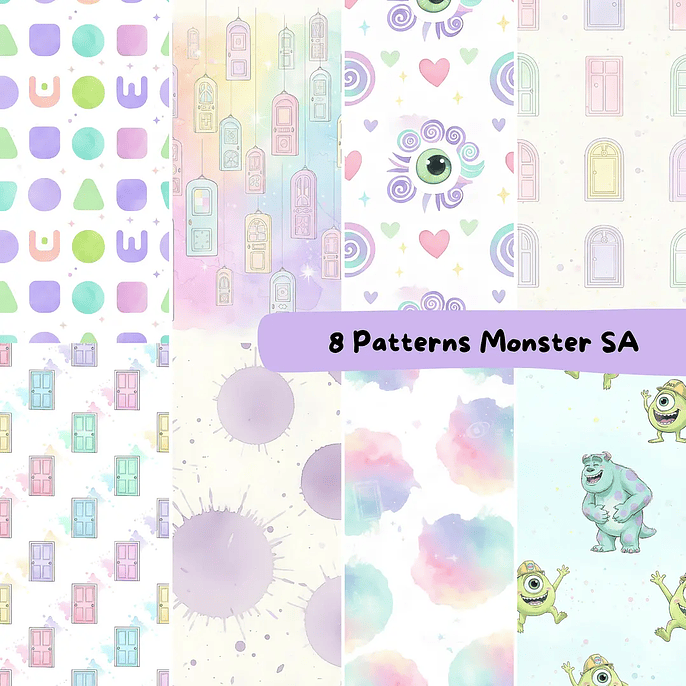 Kit Digital Monstros S.A Aquarela 15