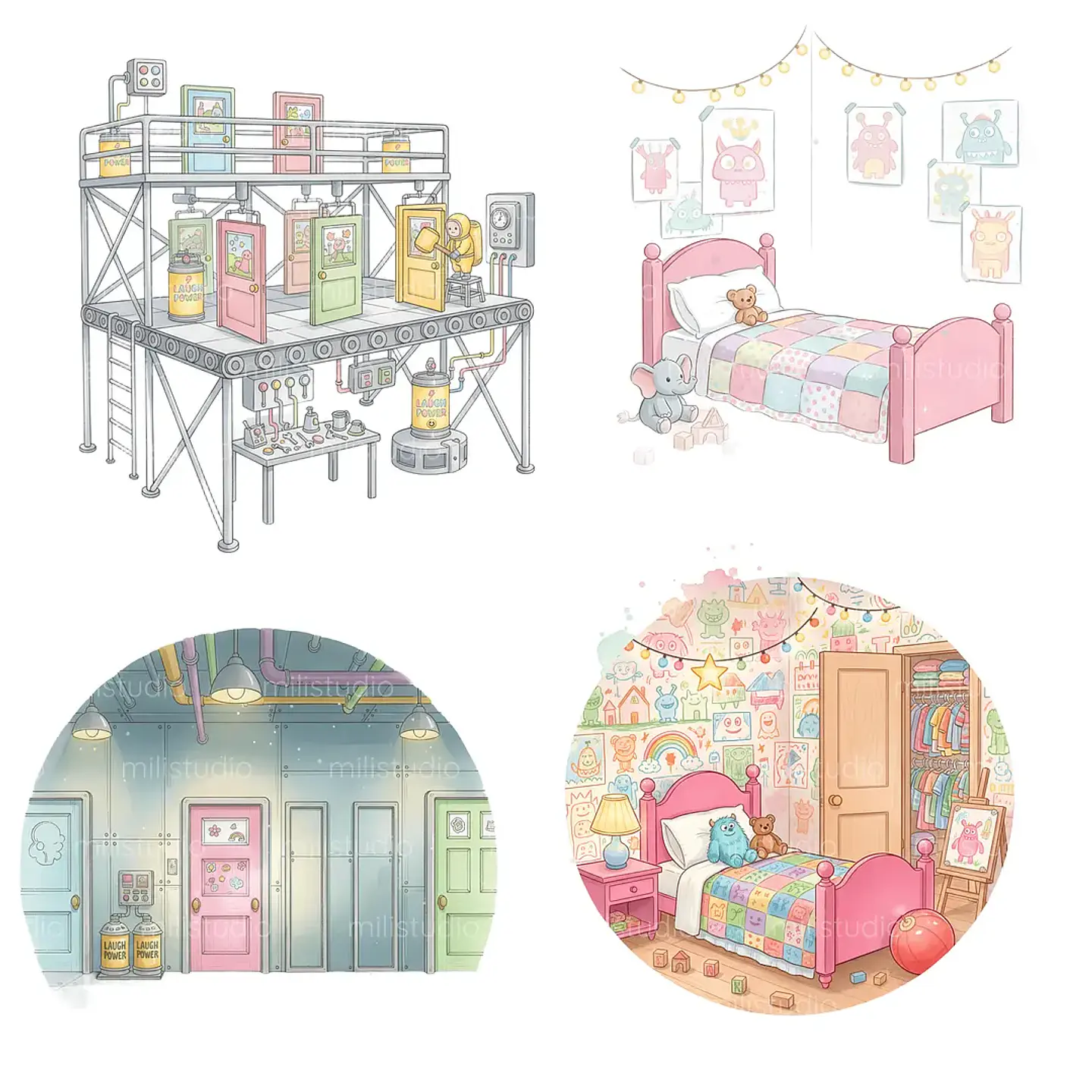 Kit Digital Monstros S.A Aquarela 16