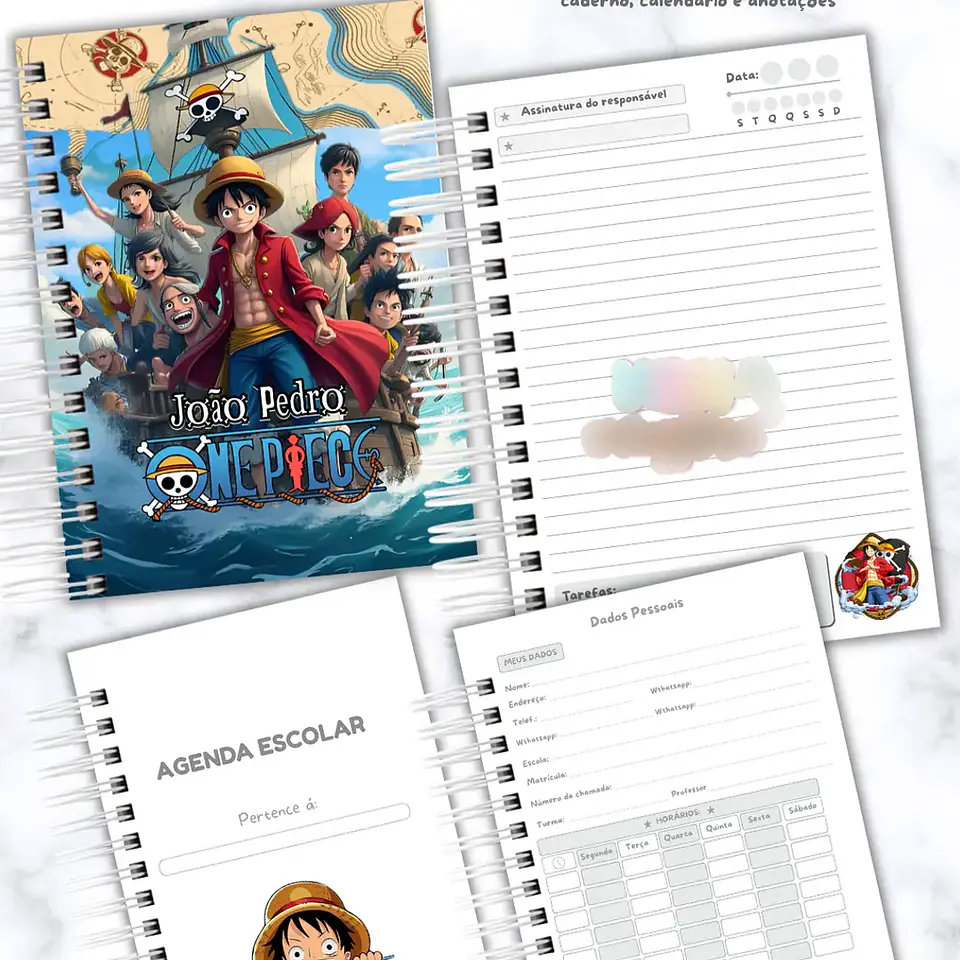 Arquivo Agenda Escolar One Piece 1