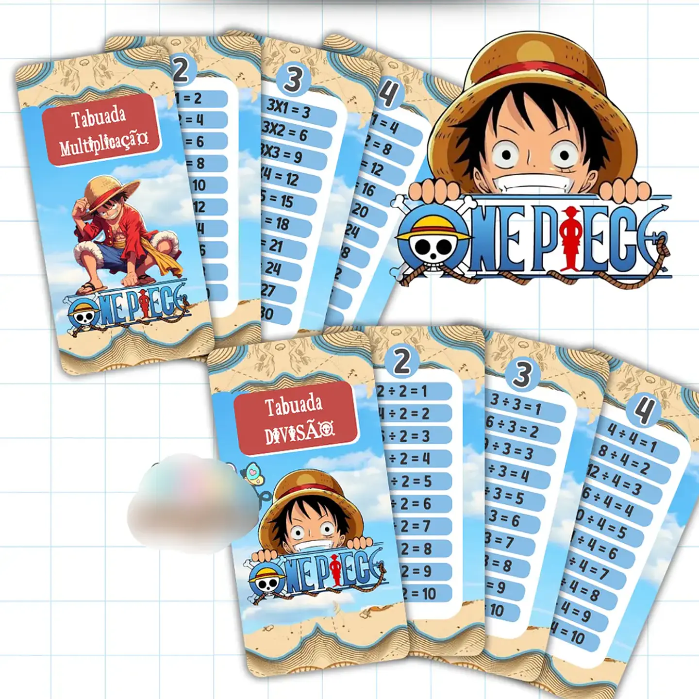 Arquivo Escolar Tabuada One Piece 1