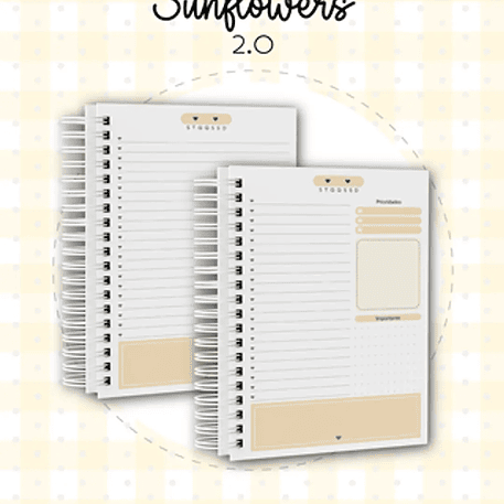 Arquivo Coleção Agenda Sunflowers Girassol - Dream Arts 3