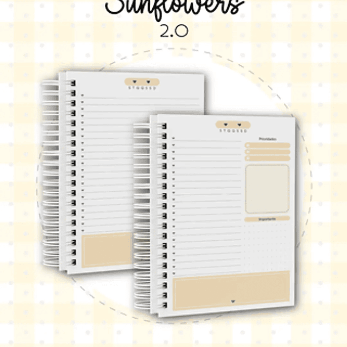Arquivo Coleção Agenda Sunflowers Girassol - Dream Arts 3