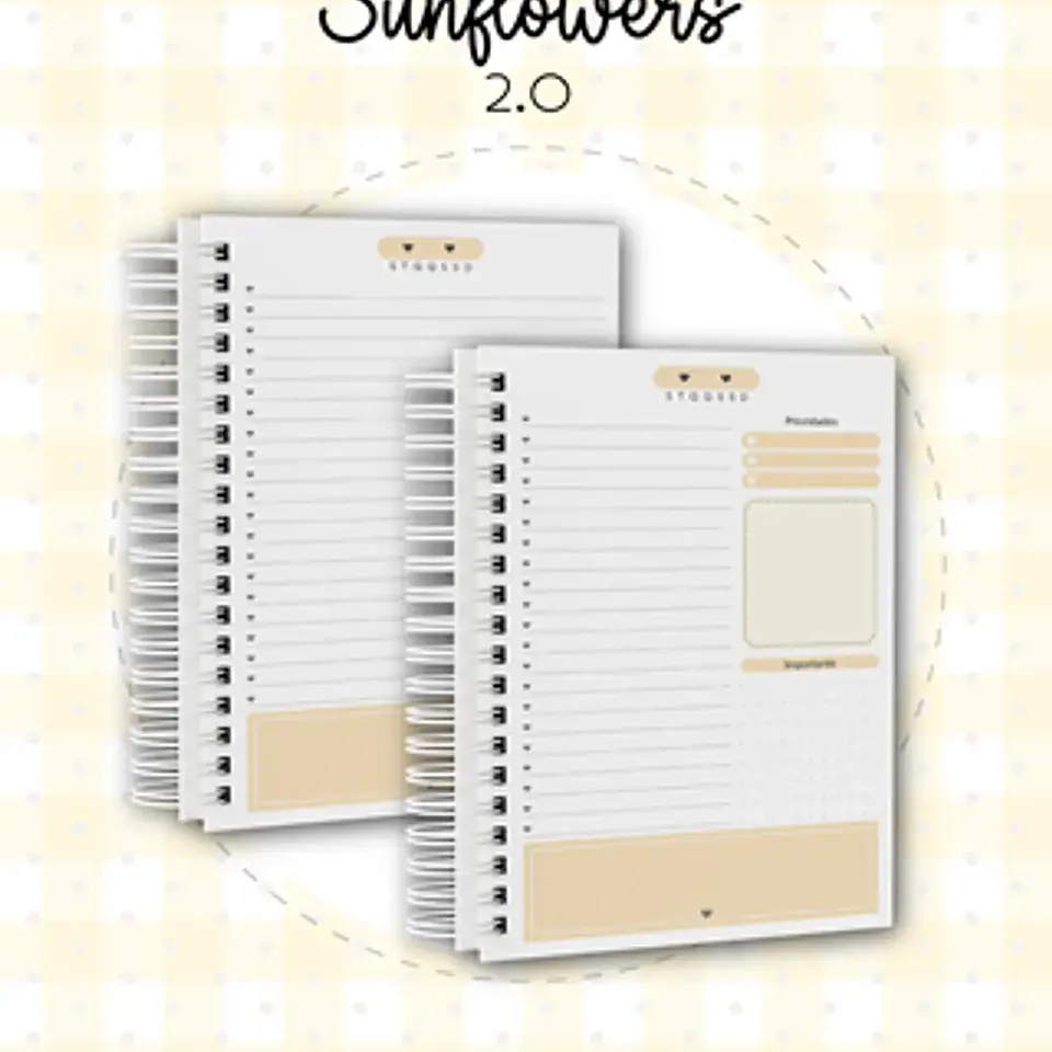 Arquivo Coleção Agenda Sunflowers Girassol - Dream Arts 3