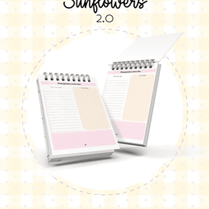 Arquivo Coleção Agenda Sunflowers Girassol - Dream Arts 5