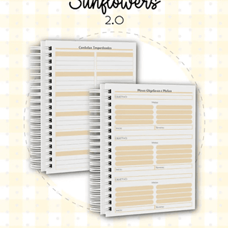 Arquivo Coleção Agenda Sunflowers Girassol - Dream Arts 7