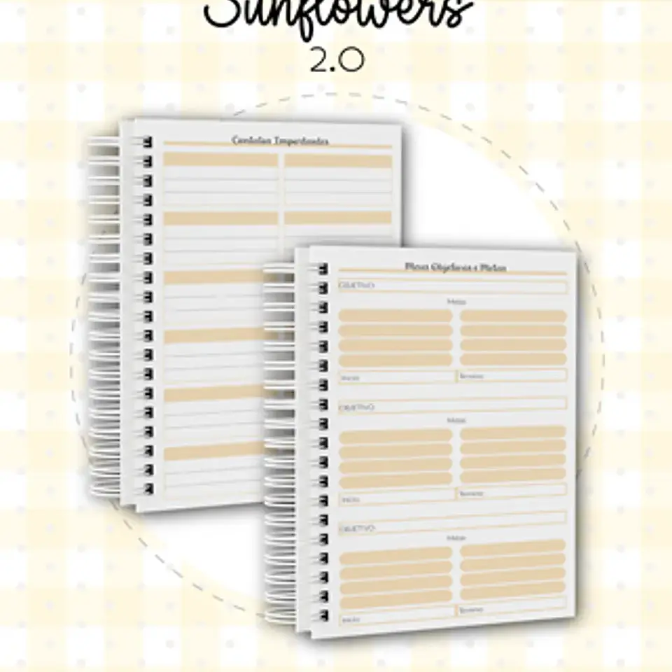 Arquivo Coleção Agenda Sunflowers Girassol - Dream Arts 7