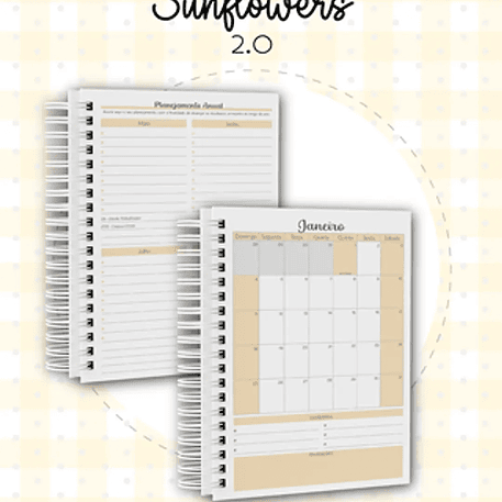 Arquivo Coleção Agenda Sunflowers Girassol - Dream Arts 9