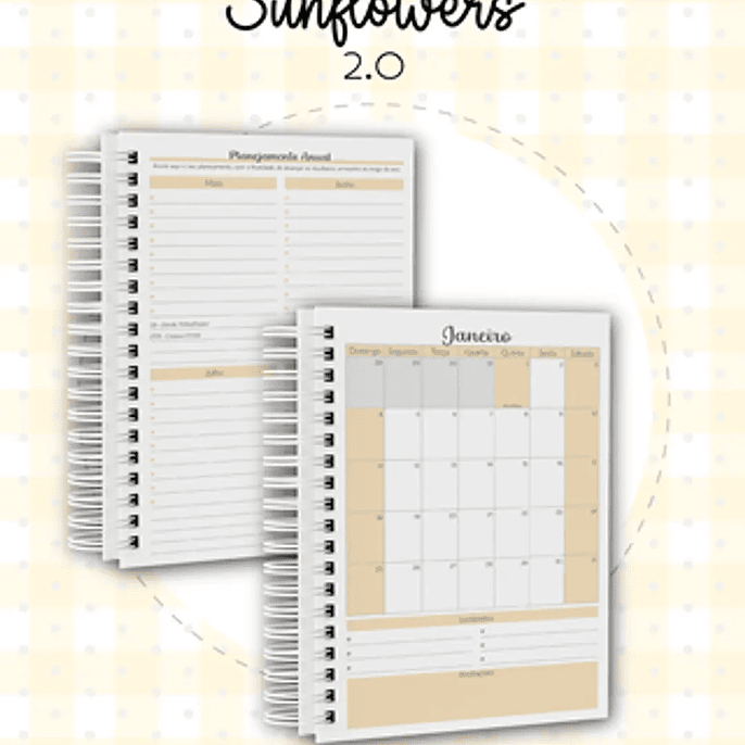 Arquivo Coleção Agenda Sunflowers Girassol - Dream Arts 9