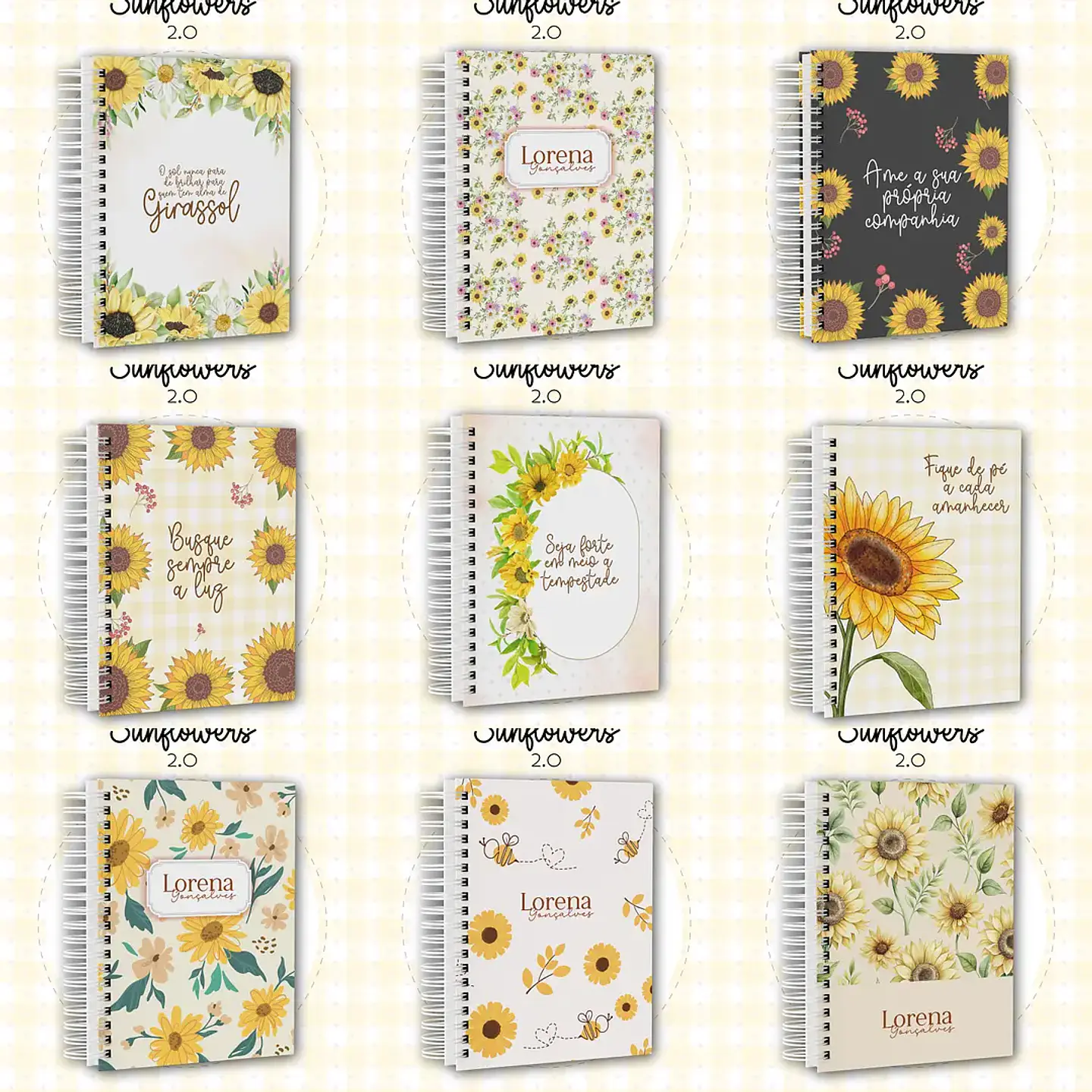 Arquivo Coleção Agenda Sunflowers Girassol - Dream Arts 1