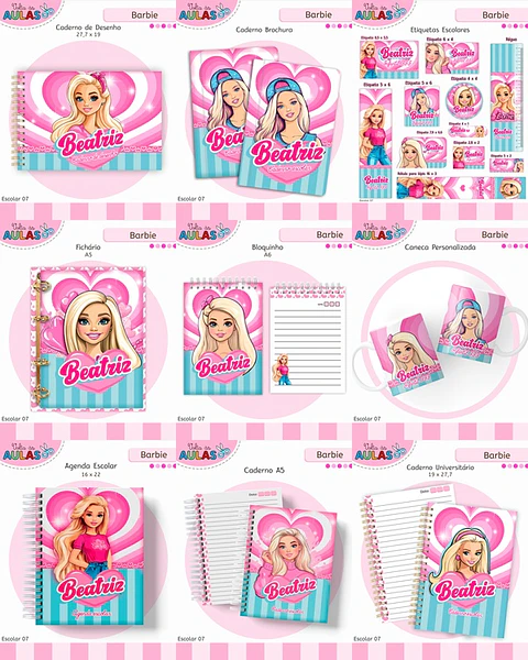 Arquivo Escolar Barbie 2026