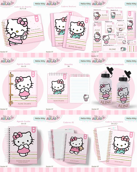 Arquivo Escolar Hello Kitty 2026