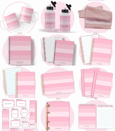 Arquivo Escolar Rosa Neutro 2026