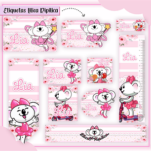 Arquivo Etiqueta Escolar Lilica Ripilica