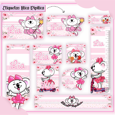 Arquivo Etiqueta Escolar Lilica Ripilica 1