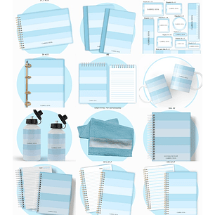 Arquivo Escolar Azul Neutro 2026