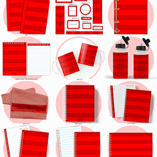 Arquivo Escolar Vermelho Neutro 2026