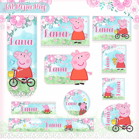 Arquivo Etiqueta Escolar Peppa Pig 1