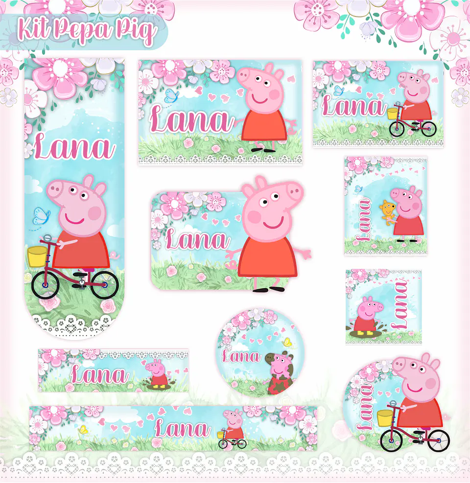Arquivo Etiqueta Escolar Peppa Pig 1