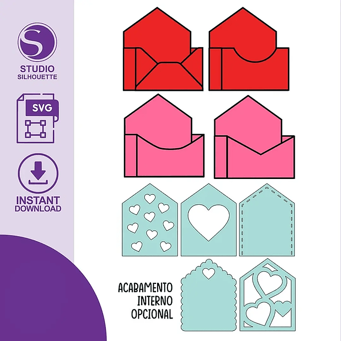 Arquivo de corte Caixa Envelope - CRIAR BV 1