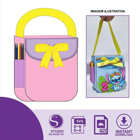 Arquivo de Corte Maleta Mockup Stitch - Criar Bv 1