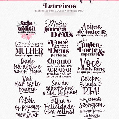 Arquivo Dia da Mulher Flor de Maria - Combo Ilustrações 4