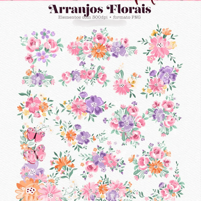 Arquivo Dia da Mulher Flor de Maria - Combo Ilustrações 5