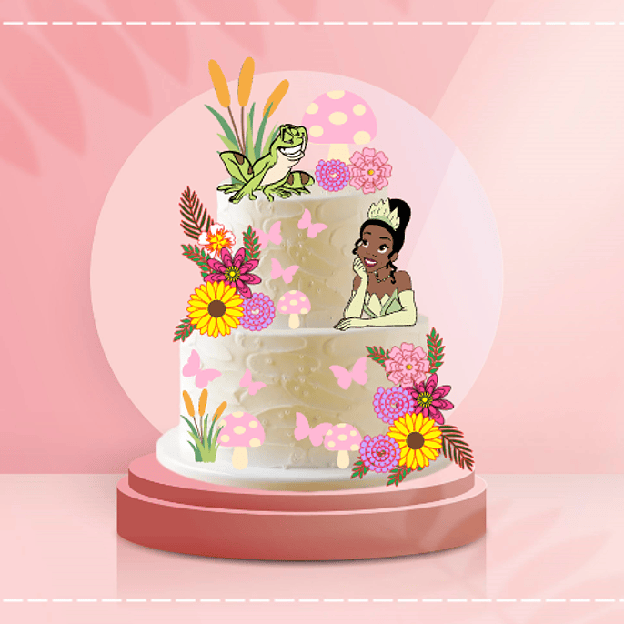 Arquivo Topo de Bolo Princesa Tiana 1