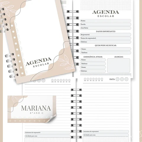 Arquivo Agenda Escolar Neutro Nude