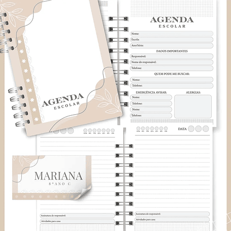 Arquivo Agenda Escolar Neutro Nude 1