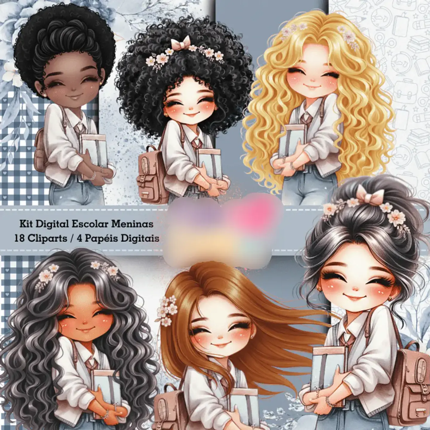 Kit Digital Escolar Meninas 1