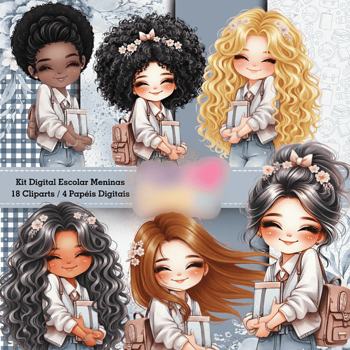 Kit Digital Escolar Meninas 1