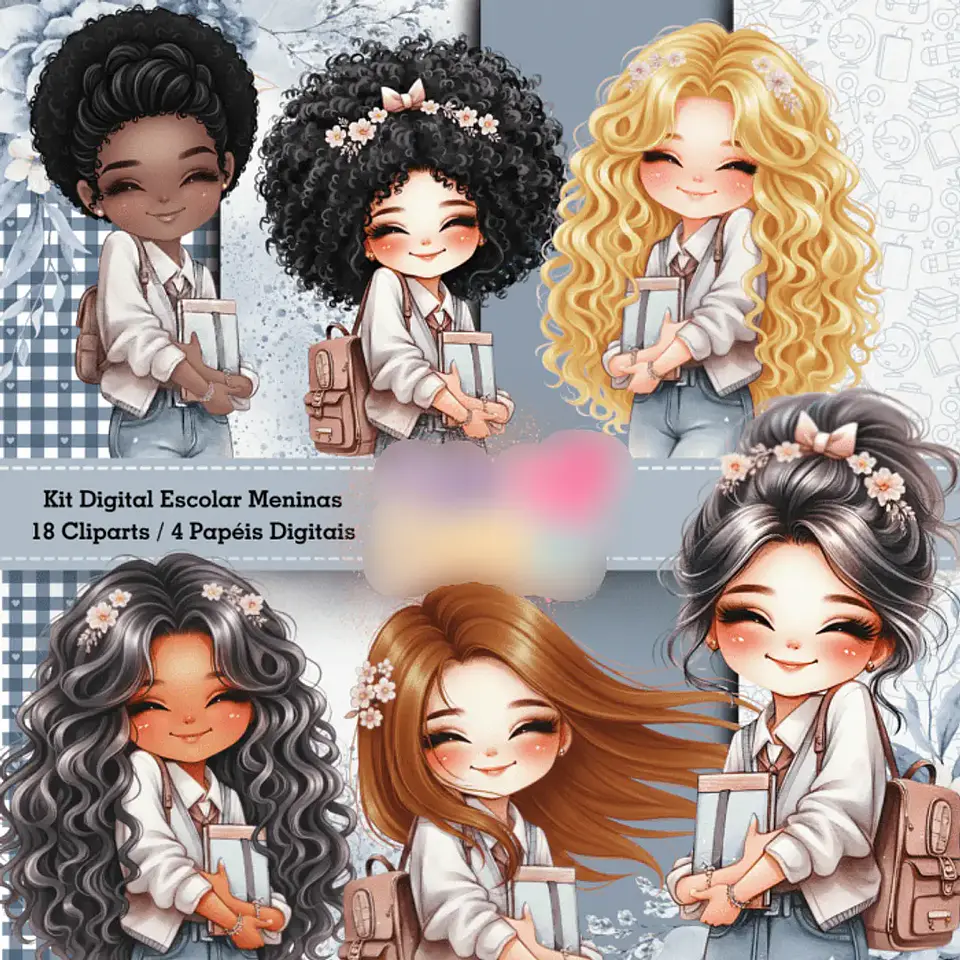 Kit Digital Escolar Meninas 1