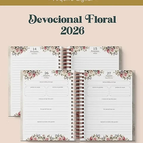 Arquivo Devocional Floral 2026 Wire-O